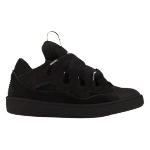 Lanvin ‘Curb’ Leather Blend Sneakers in Black