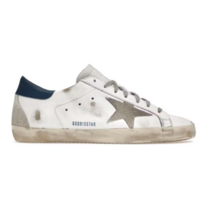 Golden Goose Super-Star – White Royal Blue Grey Suede Patch